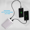 Powerbank, kapacita 20000mAh, indikátor, 2xUSB, biely