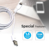 iPhone USB Lighting kábel, certifikácia MFI, 1.5m, biely