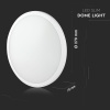 LED Dome Light Slim stropné/nástenné svietidlo 12W (1440Lm), SAMSUNG chip, IP65