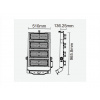 1000W LED reflektor, adaptér  Meanwell, Samsung chip, 60°