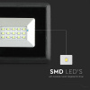 10W LED reflektor E-Series SMD, čierny, zelené svetlo