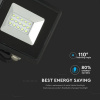 10W LED reflektor E-Series SMD, čierny, zelené svetlo