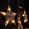 Solight LED vianočný záves, hviezdy, šírka 1,8m, 77LED, IP20, 3xAA, USB [1V227]