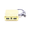 Power Bank 10 000mAh, 2XUSB + USB-C, zlatá farba