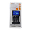 Solight  nabíjačka  s  LCD  displejom, AC 230V, 450mA, 4 kanály, AA/AAA, riadená mikroprocesorom (DN25) [DN25]