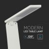 LED STOLNÁ LAMPA 4W, 3 V 1 (TEPLÁ, DENNÁ AJ STUDENÁ), BIELA+STRIEBORNA FARBA
