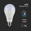 LED žiarovka s núdzovou batériou (výdrž 3hod), E27, 9W, 806lm, A70