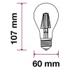 LED Filament Frost Cover žiarovka 5W, 600Lm, E27, A60