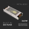360W LED Slim kovový napájací zdroj pre LED pásy 24V, 15A, IP20