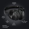 BlueTooth slúchadlá bezdrôtové 500mAh, čierne