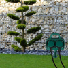 Záhradný stĺpik, 2 zásuvky s mechanickým časovačom (3G 1.5mmx3m),  IP44, max. 3500W, zelený