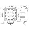 LED Epistar pracovné svetlo, hranaté, 48W, 3071 lm, 12/24V, IP67 [L0081]