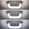 Solight LED stropné svetlo štvorcové Treviso, 48W, 2880lm, diaľkové ovládanie, sivé, 3000K-6500K [WO769-G]