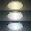 Solight LED stropné svetlo Silver, okrúhle, 24W, 1800lm, diaľkové ovládanie,  3000K-6500K [WO761]