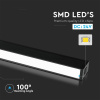 LED lineárne magnetické koľajnicové svietidlo 20W, 1600lm, 24V