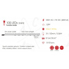 LED dekoračná reťaz 10m, 100LED, WW, 8 funkcií, s adaptérom, zlatá meď [X01100132]
