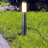 LED záhradné svietidlo s PIR senzorom 1xE27, 60cm, 2xzásuvka, IP44, čierne