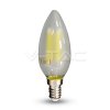 E14 LED RETRO FILAMENT žiarovka 4W, sviečka, dymový efekt