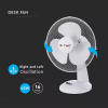 Ventilátor stolný 40W, priemer 41cm, 3 čepele, 3 rýchlosti, biely