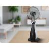 80W Ventilátor so zvlhčovačom, diaľkové ovládanie, 3 čepele, priemer 43cm, na kolieskach
