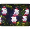 LED solárna reťaz SANTA, 3,8m, 10XSANTA, 2 módy, IP44, 5500K-6500K [102704VRK]