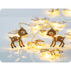 LED reťaz Bambi, kovová, 1.35m, 10LED, 3xAA, teplá biela, bez funkcií, transparentný kábel [XMDEER102A]