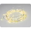 LED dekoračná reťaz 10m, 100LED, žltá, 8 funkcií, s adaptérom, strieborná meď [X01100712]