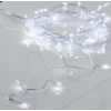 LED dekoračná reťaz cluster 2.5m, 50LED, 3xAA, studená biela, bez funkcií, strieborná [X01502117]