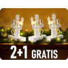 Solight LED anjeli, drevo, biela farba, 2xAA, 2+1 zadarmo! [1V219]