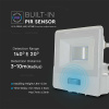 LED reflektor s PIR senzorom 10W, 735lm,  Samsung chip, 1m kábel, 100°, IP65, biely