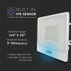 LED reflektor s PIR senzorom 50W, 4000lm,  Samsung chip, 1m kábel, 100°, IP65, biely