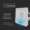 LED reflektor s PIR senzorom, 20W, 1510lm,  Samsung chip, 1m kábel, 100°, IP65, biely