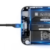 Baseus Fish Eye špirálový nabíjací/dátový kábel USB na USB-C, 2A, 1m, čierny [CATSR-01]
