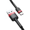 Baseus Cafule USB-C kábel, 2A, 3m, čierna+červená [CATKLF-U91]