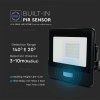LED reflektor s PIR senzorom 20W, 1510lm,  Samsung chip, 100°, IP65, čierny