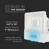 LED reflektor s PIR senzorom 10W, 735lm,  Samsung chip, 100°, IP65, biely