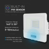 LED reflektor s PIR senzorom 20W, 1510lm,  Samsung chip, 100°, IP65, biely