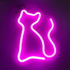 Forever Light Neon LED dekorácia - mačka ružová, 3xAA/USB