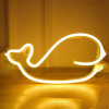 Forever Light Neon LED dekorácia -  veľryba, teplá biela, 3xAA/USB