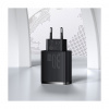 Baseus rýchlonabíjací adaptér 2xUSB, USB-C, PD, 3A, 30W, čierny