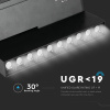 LED magnetické koľajnicové svietidlo 10x2W, 24V, 1200lm, 30°, IP20, čierne