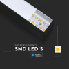 LED lineárne závesné svietidlo 40W, 3270lm, SAMSUNG chip, čierne