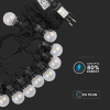 LED svetelná reťaz, 5m, 10x0.4W, 550lm, IP44, 3000K