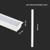 LED lineárne vsadené svietidlo 40W, 3620lm, SAMSUNG chip, biele