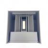 LED nástenné svietidlo LEDOM 2x3W, 450lm, IP54, sivé, 1+1 zadarmo! [478191]