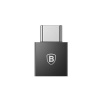 Baseus Exquisite Adaptér USB -> USB-C, 2,4A, čierny [026723]
