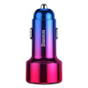Nabíjací adaptér do auta Baseus Magic USB + USB-C QC 4.0, PD 45W/6A, červený + modrý [019263]
