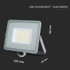 50W LED reflektor 115lm/W, (5750lm) šedý, Samsung chip,