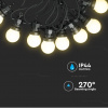 LED Reťazové svietidlo 10x0,5W LED žiarovky 480LM 5m 24V IP44