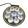 LED pracovné svetlo 20W, 1133lm, okrúhle, 9xLED, 12V/24V [L0176]